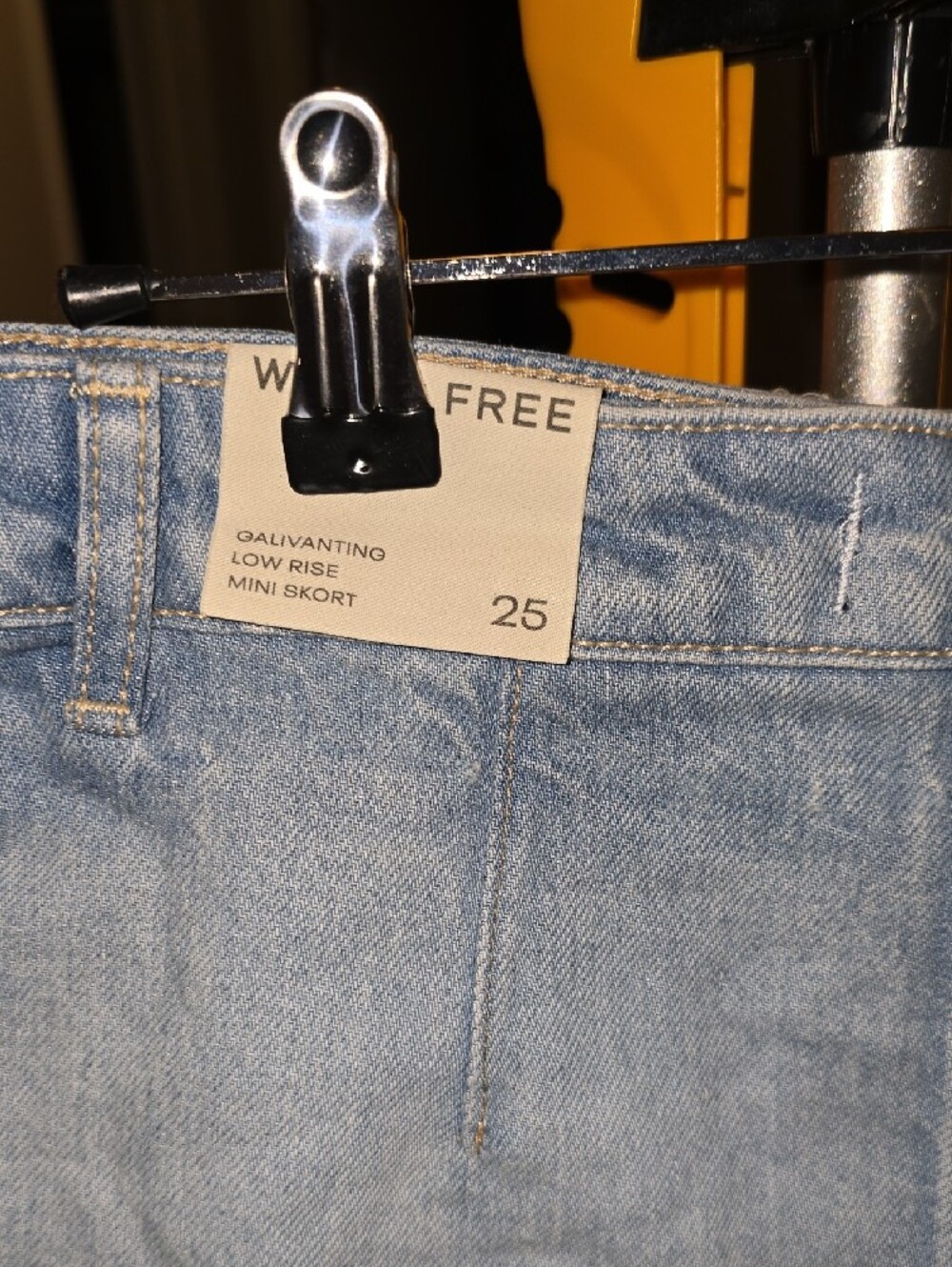 NWT We The Free Light Wash High-Rise Denim Skort - Picture 5 of 5